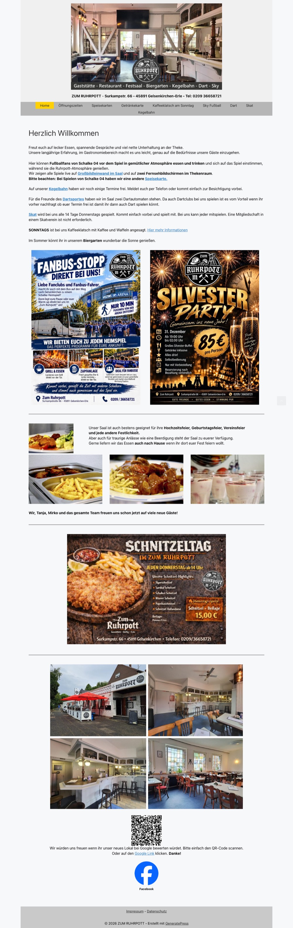 Alte Startseite: Gaststätte ZUM RUHRPOTT